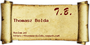 Thomasz Bolda névjegykártya